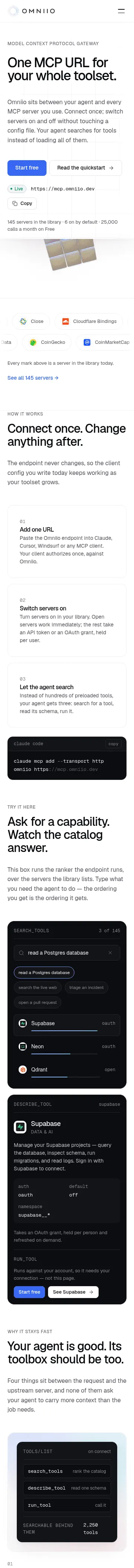 Omniio on mobile